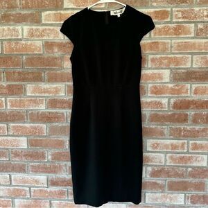 Diane Von Furstenberg Hadlie Sheath Dress Women’s 4 Black Cocktail Knee Length